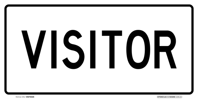 Traffic Management Signs Visitor Sign