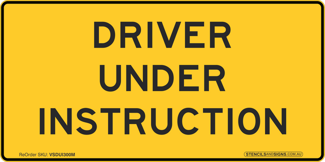 Road Signs Driver Under Instruction