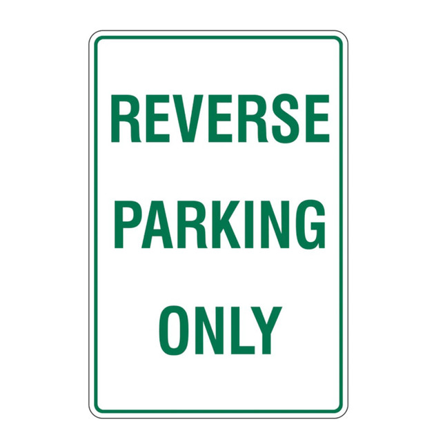 "REVERSE PARKING ONLY", CORFLUTE, (450mm x 600mm)