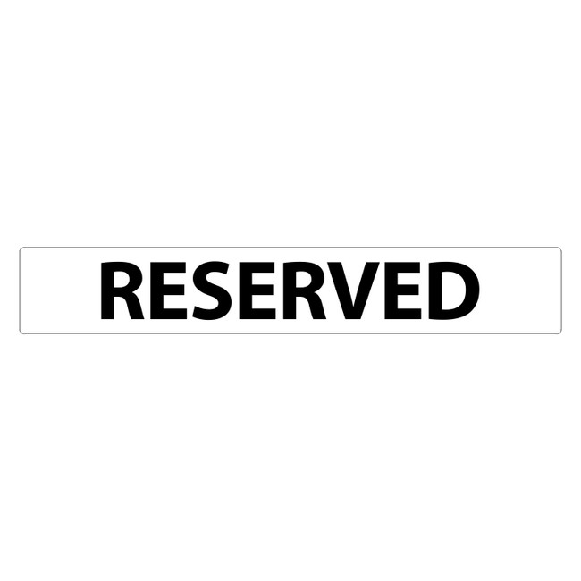 "RESERVED" for Ultimate Wheelstop, Self-Adhesive VINYL, (500mm x 80mm)