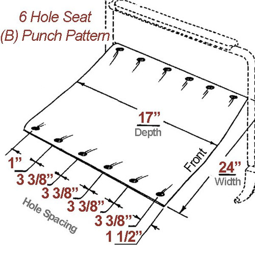 6-hole-seat, punch-pattern-b, 17-inch-deep-by-24-inch-wide