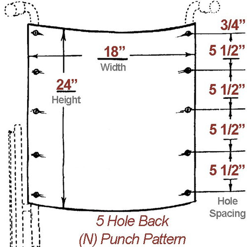 flat-back-upholstery, n-hole-punch, 18-inch-wide-x-24-inch-tall