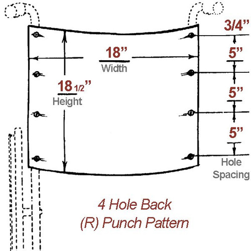 flat-back-upholstery, r-hole-punch, 18-inch-wide-x-18-1/2-inch-tall