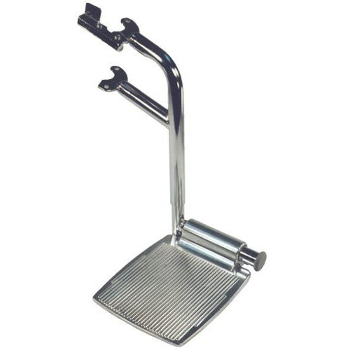 Footrest-Silver-Aluminum-Footplate-Cam-Lock-1/4"-Pin-Hole-3"-Standard-Spacing-Left
