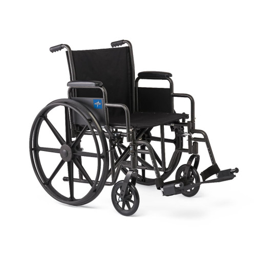 010-381 Medline K1 Basic Wheelchair with Desk Arms