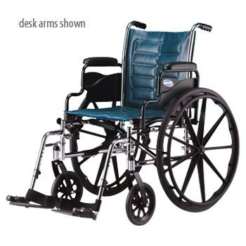 Invacare Tracer EX2 Wheelchair - 20" Wide x 16" Deep - Detachable Desk Arms