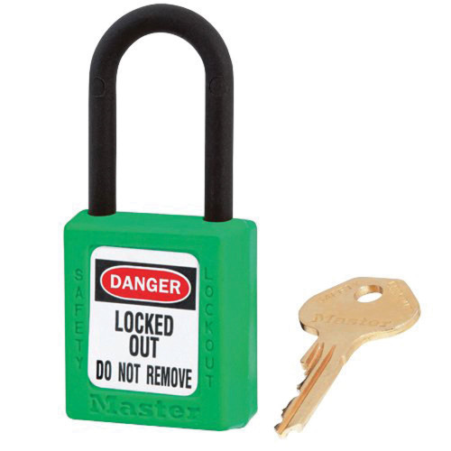 MRI Non-Magnetic 15ft Yellow Chain with Green Padlock