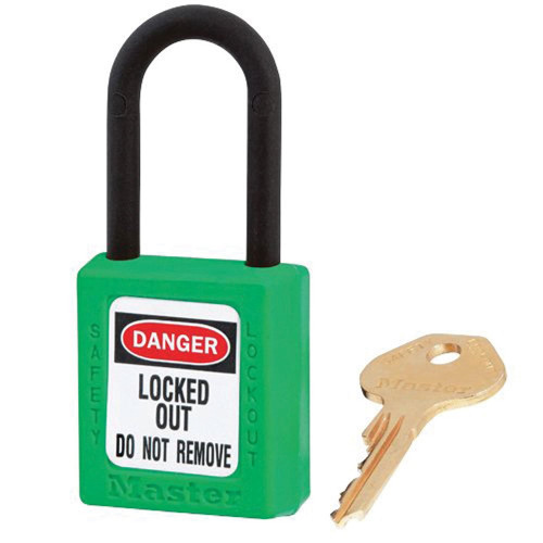 MR Conditional Non-Magnetic 15ft Yellow Chain with Green Padlock