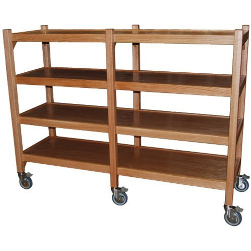 MR Conditional Non-Magnetic Solid Oak Shelving with Casters
