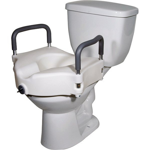 Clamping Raised Toilet Seat - With Removable Arms
