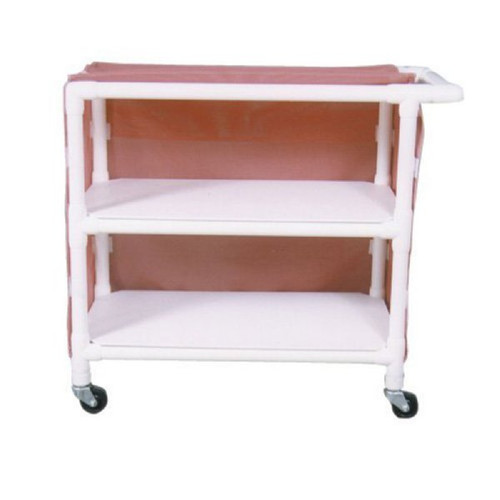 Non-Magnetic MRI PVC Linen/Multi-Use Cart, 2 32" x 20" Shelves