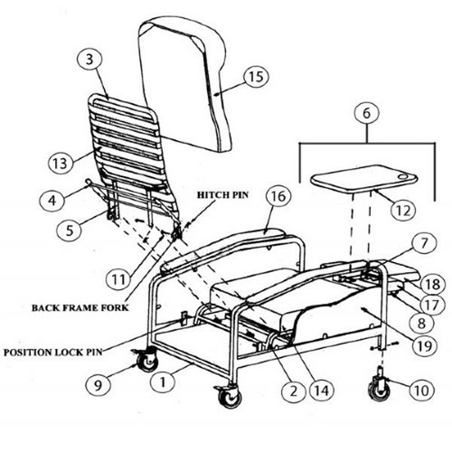 Winco Replacement Upholstered Back