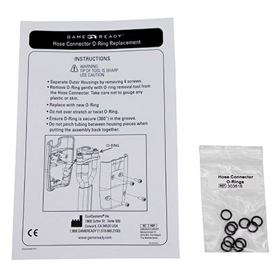 Game Ready GRPro 2.1 Accessory - Hose Replacement O-Rings (Includes 10 O-Rings)