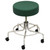 MR Conditional Non-Magnetic Adjustable Stool, 22" to 28" with 2" Dual Wheel Casters - Green