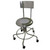 MRI Non-Magnetic Adjustable Height Doctor Stool, 21" to 27" with Rubber Tips and Back