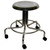 MRI Non-Magnetic Adjustable Height Doctor Stool, 15" to 21", with 2" Casters 