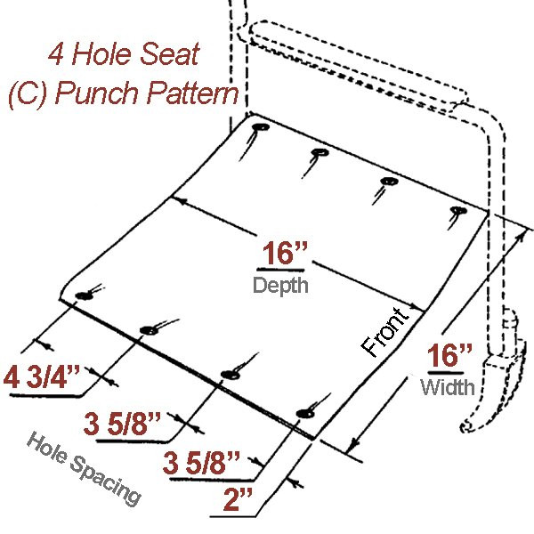 4-hole-seat, punch-pattern-c, 16-inch-deep-by-16-inch-wide