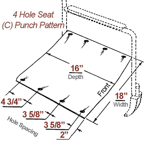 4-hole-seat, punch-pattern-c, 16-inch-deep-by-18-inch-wide