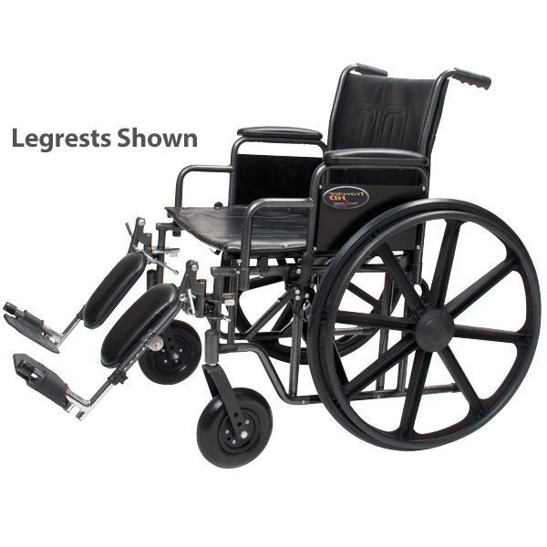 Everest-and-Jennings-Traveler-Heavy-Duty-Wheelchair-20"-Wide-Detachable-Full-Arms