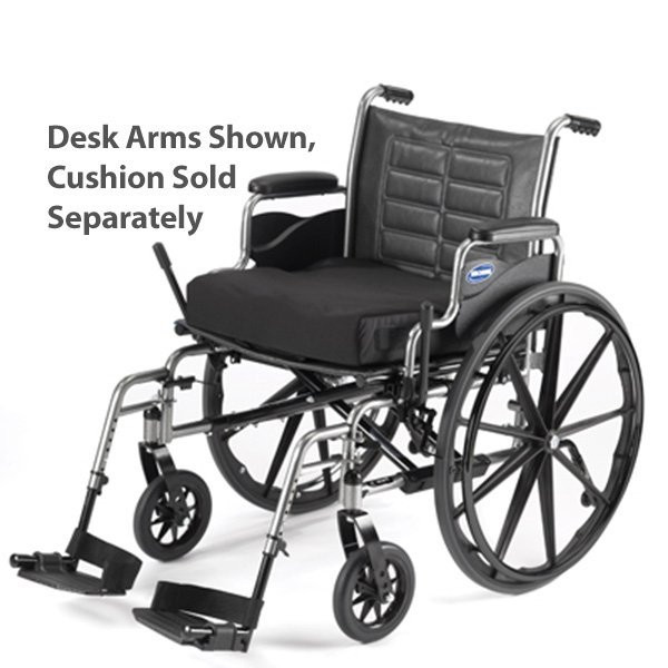 Invacare Tracer IV Heavy Duty Wheelchair - 24" Wide with Detachable Full Arms, Dk. Blue