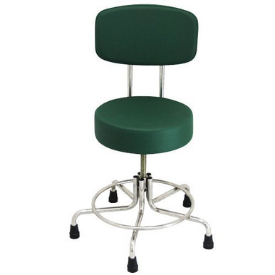 MR Conditional Non-Magnetic Adjustable Stool, 15" to 21" with Rubber Tips and Back