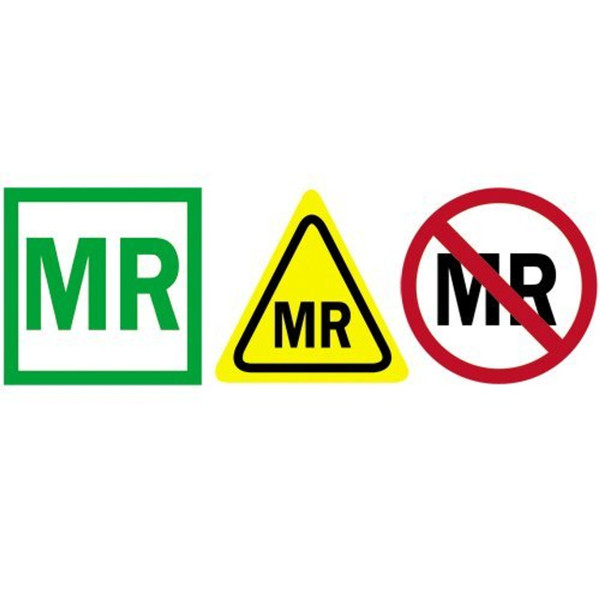 MRI Non-Magnetic Multi Pack of 1/2" x 3/4"  MR Stickers