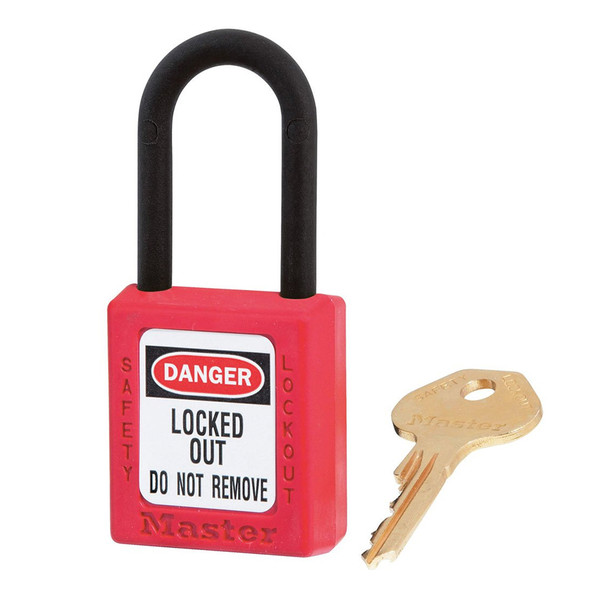 MR Conditional Non-Magnetic 15ft Yellow Chain with Red Padlock