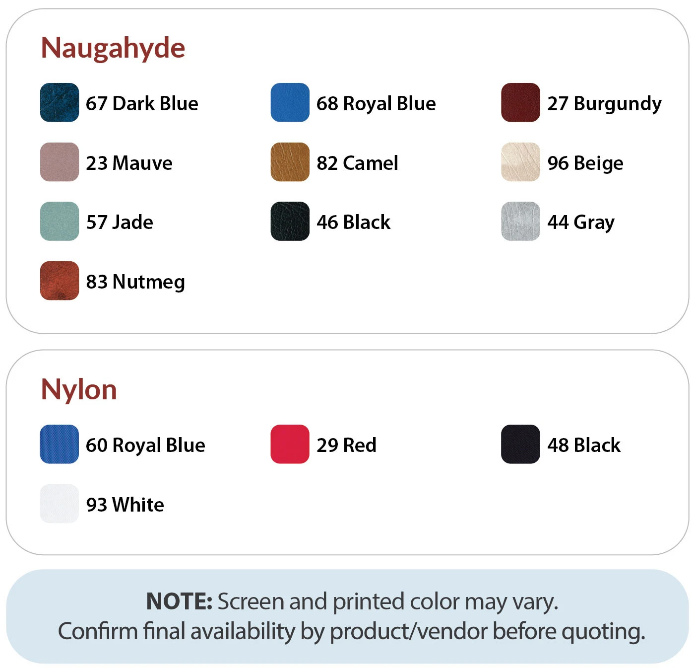 naugahyde-nylon-colors