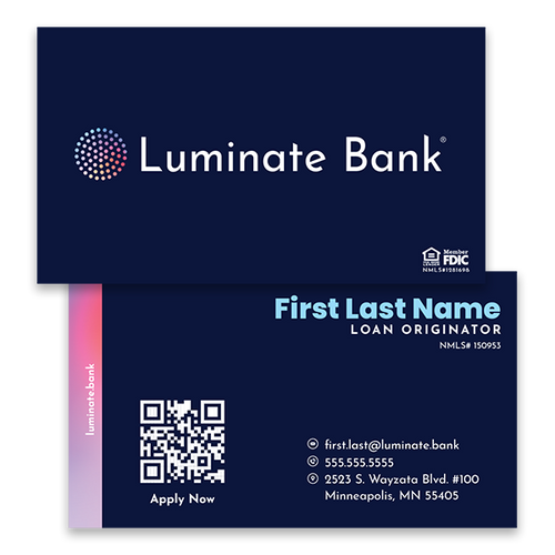 Luminate Bank Business Card - Option 1 - No Photo