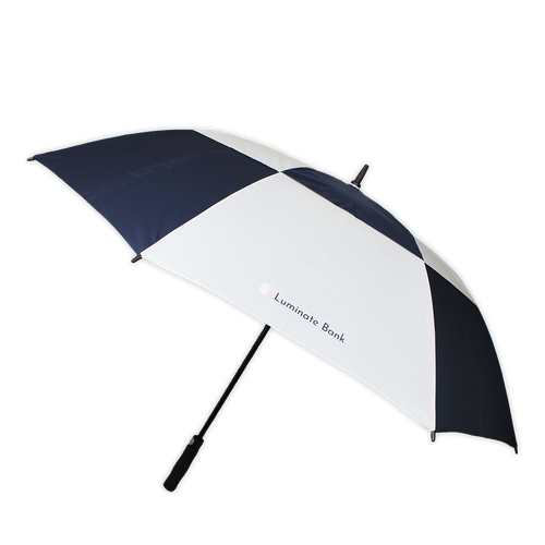Elements 60" Recycled Auto Open Double Canopy Golf Umbrella