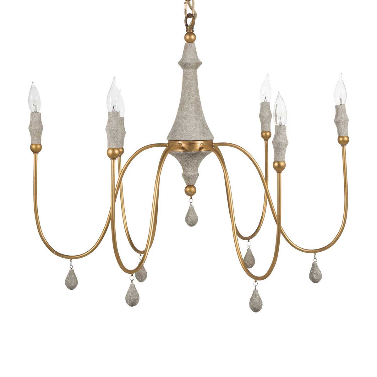 Clay Small Chandelier in Gold
