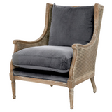 Churchill Club Chair in Shadow Gray Velvet