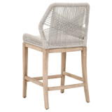 Loom Bar Stool in Taupe & White