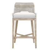 Tapestry Bar Stool in Taupe & White