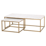 Carrera Nesting Coffee Table in Brushed Gold