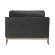Parker Post Modern Sofa Chair in Dark Dove