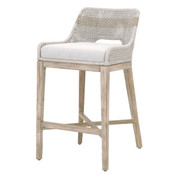 Tapestry Bar Stool in Taupe & White