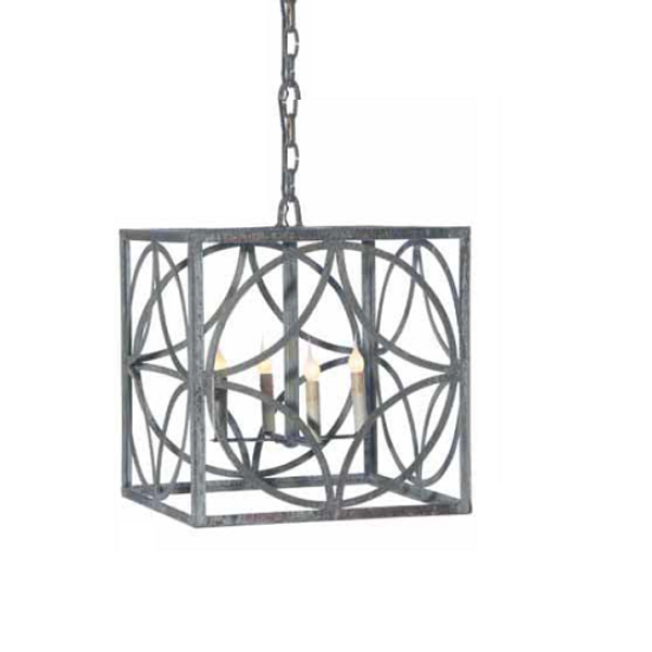 French Iron Emma Lantern 4 Light