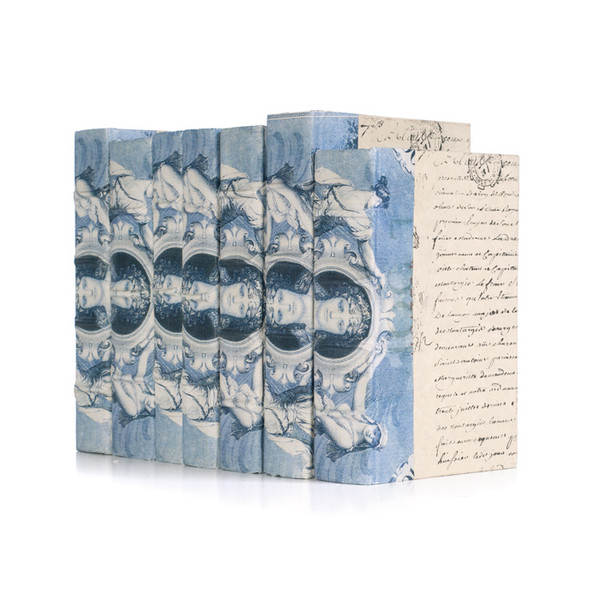 Decorative Books - Blue European Beaux Arts Goddess Books