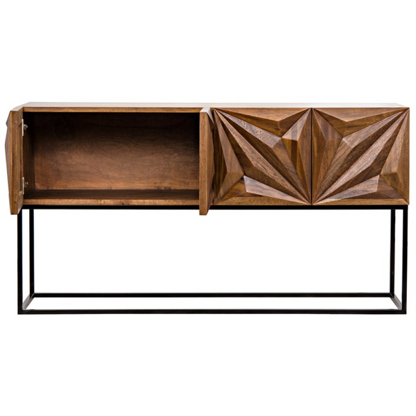 Noir Zurich Console in Dark Walnut