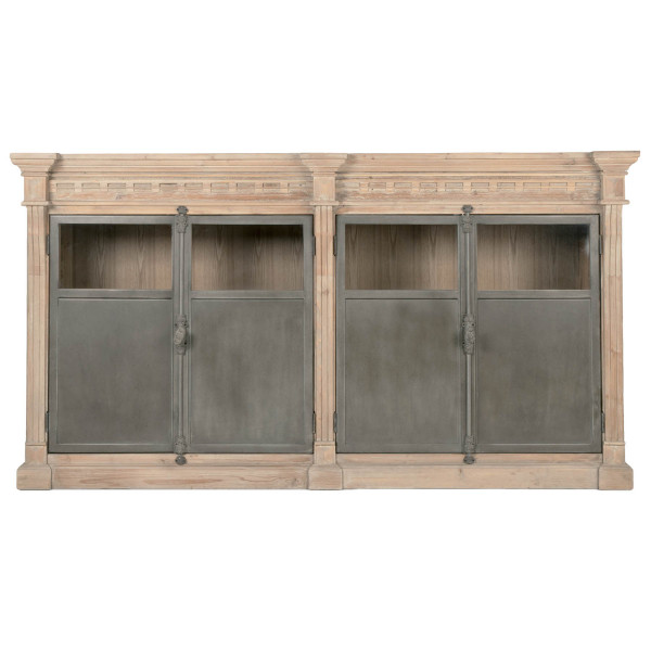 Grecian Media Sideboard in Smoke Gray Pine