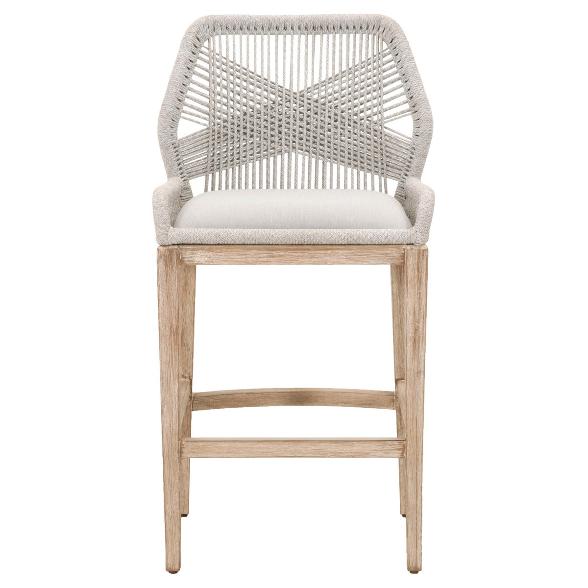 Loom Bar Stool In Taupe White Ashley Taylor Home