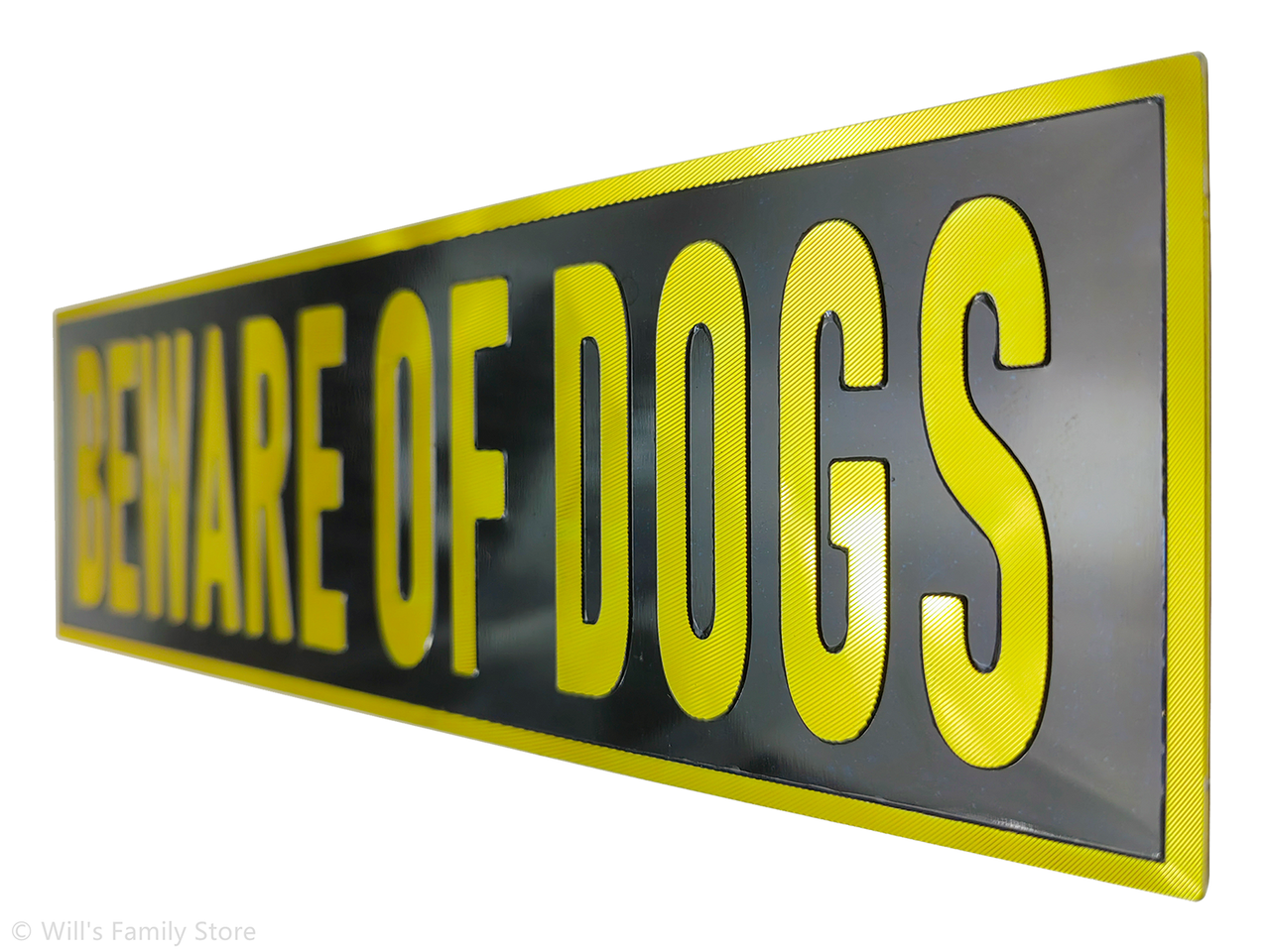 Phyabe 'Beware Of Dog'-Schild – 25x8 Cm, Rostfreies Aluminium, Wetterfest, 2 Stück