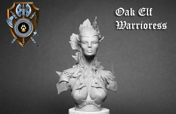 Oak Elf Warrioress Bust