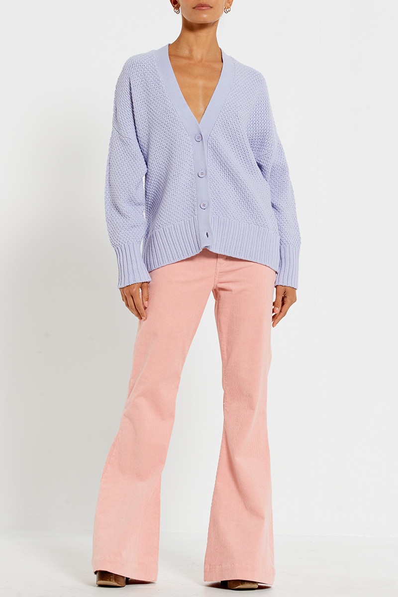 V Cardigan in Wisteria