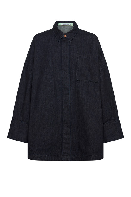 Denim Oversized Shirt in Indigo Wash