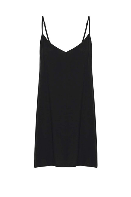 Midi Slip Dress in Black - Bohemian Traders
