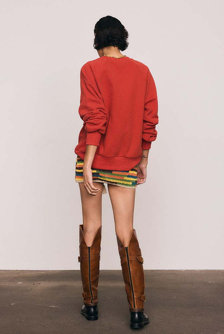 Stripe Crochet Mini Skirt in Multi