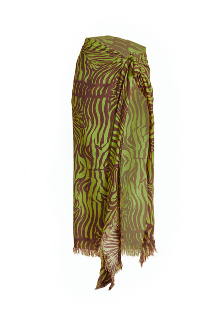 Animal Print Sarong in Green