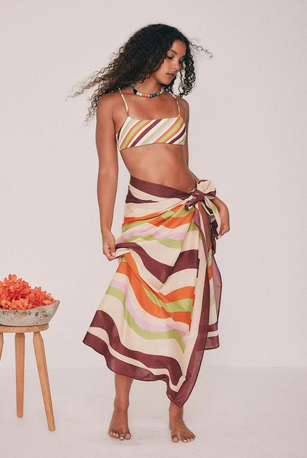 Maggie Sarong in Stripe
